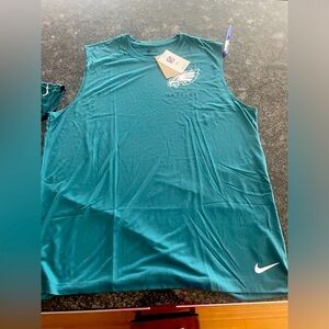 Philadelphia Eagles Nike Muscle DRI Fit Sleeveless Shirt- Midnight Green